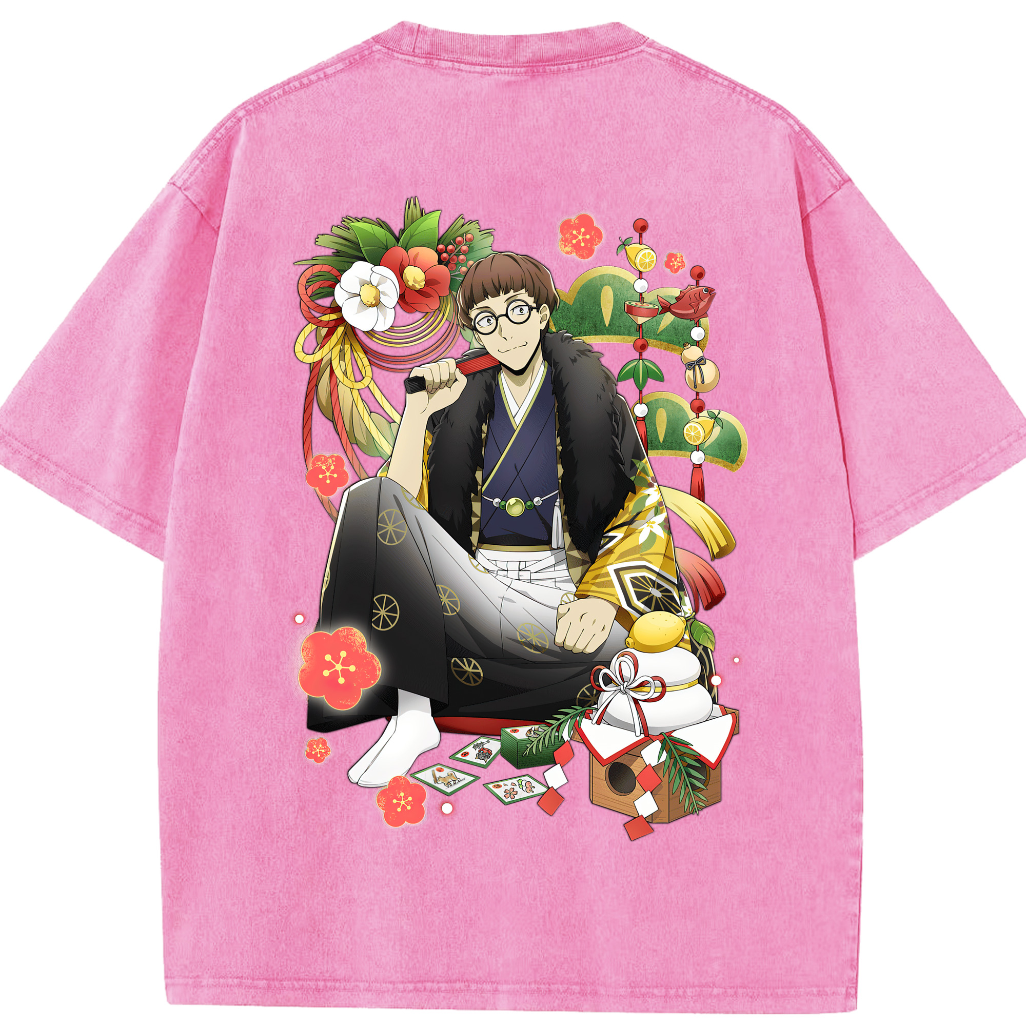 （画像用） 文豪ストレイドッグス Bungo Stray Dogs 綿100% ヴィンテージ風 半袖Tシャツ（背面プリント）